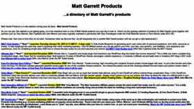 What Mattgarrettproducts.com website looked like in 2021 (2 years ago)