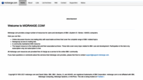 What Midrange.com website looked like in 2021 (4 years ago)