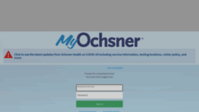 What Myochsner.org website looked like in 2021 (2 years ago)