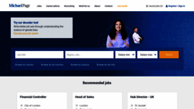 What Michaelpage.co.uk website looked like in 2021 (4 years ago)
