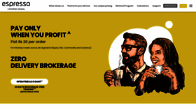 What Myespresso.com website looked like in 2021 (4 years ago)