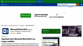 What Microsoft-word-2010.en.softonic.com website looked like in 2021 (3 years ago)