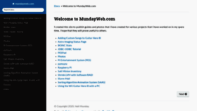 What Mundayweb.com website looked like in 2021 (2 years ago)