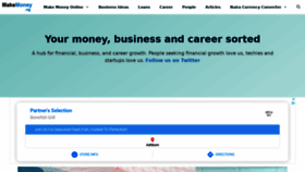 What Makemoney.ng website looked like in 2021 (2 years ago)