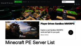 What Minecraftpocket-servers.com website looked like in 2021 (2 years ago)