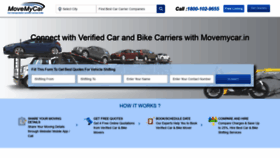 What Movemycar.in website looked like in 2021 (2 years ago)