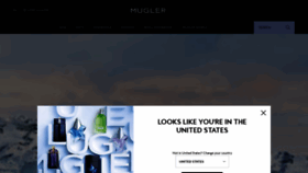 What Mugler.com website looked like in 2021 (2 years ago)