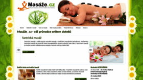What Masaze.cz website looked like in 2021 (2 years ago)