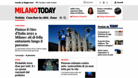 What Milanotoday.it website looked like in 2021 (4 years ago)