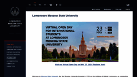 What Msu.ru website looked like in 2021 (2 years ago)