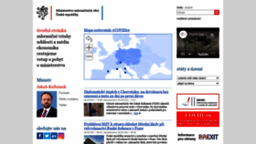 What Mzv.cz website looked like in 2021 (2 years ago)