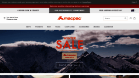What Macpac.co.nz website looked like in 2021 (4 years ago)