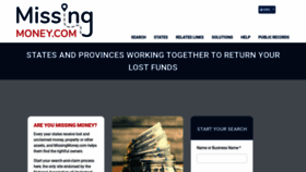 What Missingmoney.com website looked like in 2021 (2 years ago)