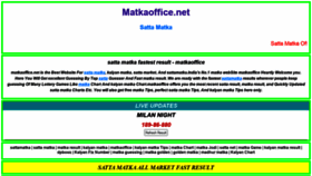 What Matkaoffice.net website looked like in 2021 (2 years ago)