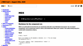 What Mdxjs.com website looked like in 2021 (2 years ago)