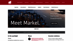 What Markel.com website looked like in 2021 (2 years ago)