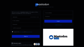 What Mastodon.cloud website looked like in 2021 (2 years ago)
