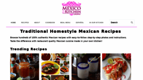 What Mexicoinmykitchen.com website looked like in 2021 (2 years ago)