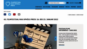 What Max-ophuels-preis.de website looked like in 2021 (2 years ago)