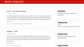 What Music-fans.biz website looked like in 2021 (2 years ago)