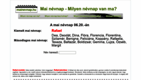 What Mainevnap.hu website looked like in 2021 (2 years ago)