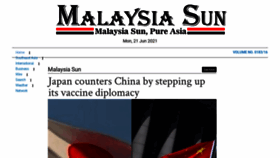 What Malaysiasun.com website looked like in 2021 (2 years ago)