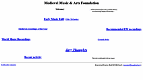 What Medieval.org website looked like in 2021 (2 years ago)