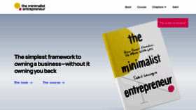 What Minimalistentrepreneur.com website looked like in 2021 (2 years ago)