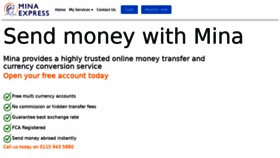 What Minaexpress.com website looked like in 2021 (2 years ago)
