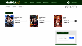What Mangahz.com website looked like in 2021 (2 years ago)