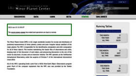 What Minorplanetcenter.org website looked like in 2021 (2 years ago)