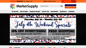 What Markersupply.com website looked like in 2021 (2 years ago)