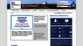 What Morbihan.gouv.fr website looked like in 2021 (2 years ago)