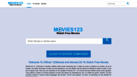 What Movies123.sbs website looked like in 2021 (2 years ago)