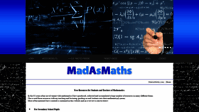 What Madasmaths.com website looked like in 2021 (2 years ago)