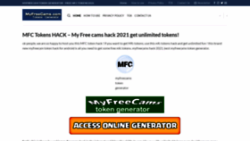 What Mfctokens.com website looked like in 2021 (2 years ago)