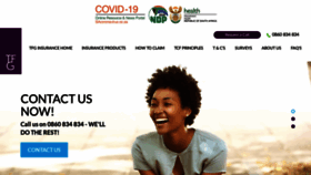 What Mytfginsure.co.za website looked like in 2021 (2 years ago)