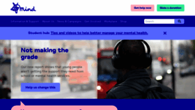 What Mind.org.uk website looked like in 2021 (2 years ago)