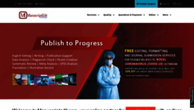 What Manuscriptedit.com website looked like in 2021 (4 years ago)
