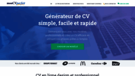 What Moncvparfait.fr website looked like in 2021 (2 years ago)
