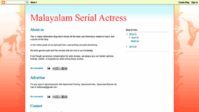 What Malayalam-serial-actress.blogspot.com website looked like in 2021 (2 years ago)