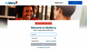 What Mymercy.com website looked like in 2021 (2 years ago)