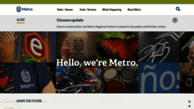 What Metro-region.org website looked like in 2021 (2 years ago)