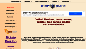 What Mindbluff.com website looked like in 2021 (2 years ago)