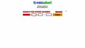 What Miniadvert.com website looked like in 2021 (2 years ago)