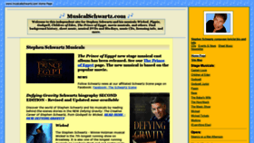 What Musicalschwartz.com website looked like in 2021 (2 years ago)