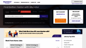 What Monster.co.id website looked like in 2021 (2 years ago)
