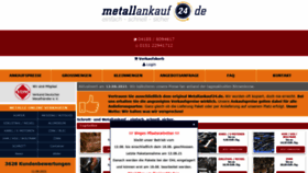 What Metallankauf24.de website looked like in 2021 (2 years ago)