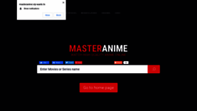 What Masteranime.vip website looked like in 2021 (2 years ago)
