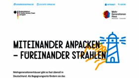 What Mehrgenerationenhaeuser.de website looked like in 2021 (2 years ago)